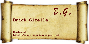 Drick Gizella névjegykártya