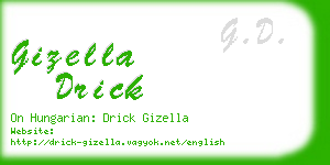 gizella drick business card